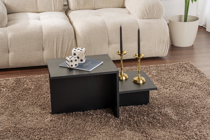 AUCUNE Mesa de centro HARMONY Rectangular Negra AUCUNE Mesa de centro HARMONY Rectangular Negra